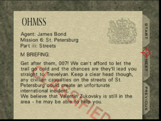 Goldeneye 007 sur Nintendo 64 - Mission 6 : St. Petersburg - part iii : Streets