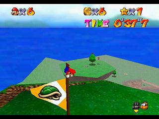 Super Mario 64 (n64 mini, Switch et DS) - Bataille de Bob-Omb - Course contre Koopa-Rapido