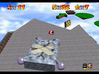 Super Mario 64 (n64 mini, Switch et DS) - Forteresse de Whomp - Destruction du gros Whomp