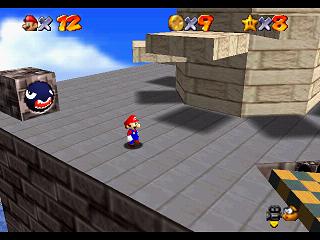 Super Mario 64 (n64 mini, Switch et DS) - Forteresse de Whomp - En haut de la forteresse