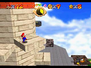 Super Mario 64 (n64 mini, Switch et DS) - Forteresse de Whomp - En haut de la forteresse