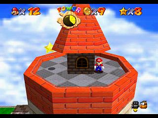 Super Mario 64 (n64 mini, Switch et DS) - Forteresse de Whomp - En haut de la forteresse