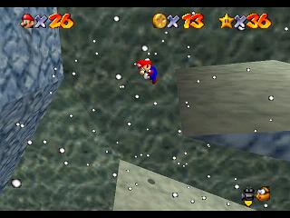 Super Mario 64 (n64 mini, Switch et DS) - Montagne Gla-Gla - Rebonds sur les murs