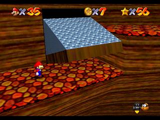 Super Mario 64 (n64 mini, Switch et DS) - Laves fatales - Chaud dans le volcan
