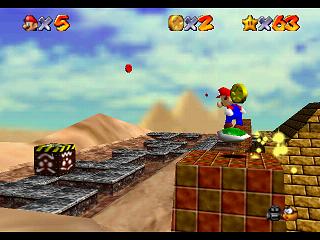 Super Mario 64 (DS and Switch) - Shifting Sand Land - Stand Tall on the Four Pillars