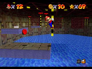 Super Mario 64 (n64 mini, Switch et DS) : Niveau 9 - Affreux bassin : Pièces et généralités
