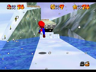 Super Mario 64 (n64 mini, Switch et DS) - Chez le roi des Neiges - Grosse tte du bonhomme