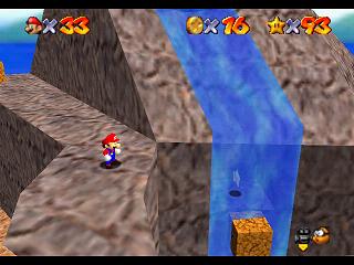 Super Mario 64 (n64 mini, Switch et DS) - Trop haute montagne - Panorama du pont