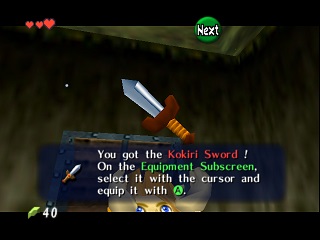 Zelda Ocarina Of Time on Game Cube : Kokiri Forest : Link's Awakening