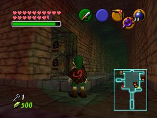 Zelda Ocarina Of Time sur Game Cube : Le puits du village Cocorico