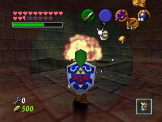 Zelda Ocarina Of Time on Game Cube : The bottom of the Kakarico village well