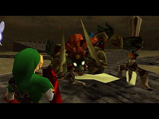 Zelda Ocarina Of Time on Game Cube : The final fight : Link vs Ganondorf