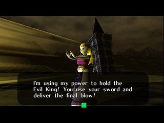 Zelda Ocarina Of Time on N64 : The final fight : Link vs Ganondorf