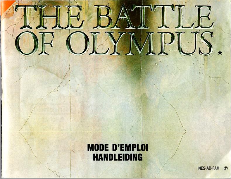 Battle Of Olympus : La notice de la version Nes