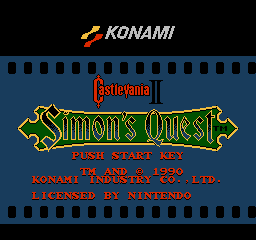 Castlevania II - Simon's Quest : Title and Prologue (introduction)