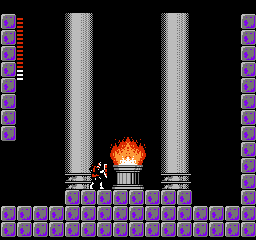 Castlevania II - Simon's Quest : Ruines du chateau Castlevania, combat contre Dracula