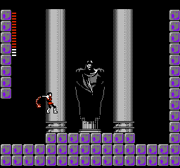 Castlevania II - Simon's Quest : Ruines du chateau Castlevania, combat contre Dracula