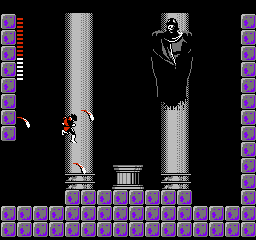 Castlevania II - Simon's Quest : Ruines du chateau Castlevania, combat contre Dracula