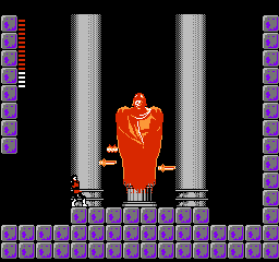 Castlevania II - Simon's Quest : Ruines du chateau Castlevania, combat contre Dracula