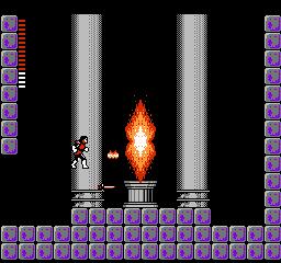 Castlevania II - Simon's Quest : Ruines du chateau Castlevania, combat contre Dracula