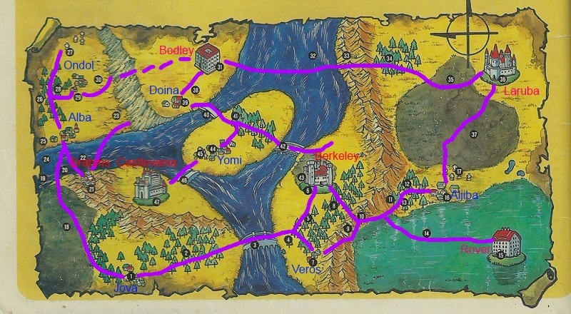 Castlevania II - Simon's Quest : Les cartes