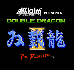 Double Dragon II sur Nes : cran titre et introduction