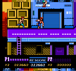 Double Dragon 2 sur Nes : Mission 1 - Into the Turf