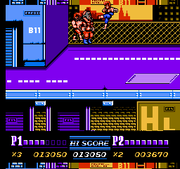 Double Dragon 2 sur Nes : Mission 1 - Into the Turf