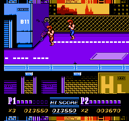 Double Dragon 2 sur Nes : Mission 1 - Into the Turf