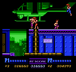 Double Dragon 2 sur Nes : Mission 2 - At the heliport