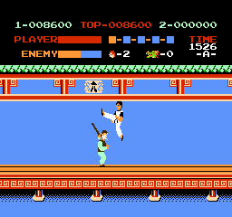 Kung Fu sur Nes - First floor : Stick Fighter boss