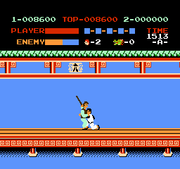 Kung Fu sur Nes - First floor : Stick Fighter boss