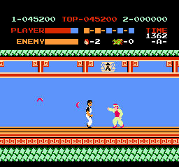 Kung Fu sur Nes - Second floor : Boomerang Fighter boss