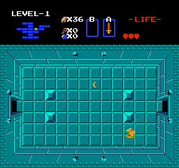 Zelda 1 - Walkthrough of dungeon 1 of quest 1 : Eagle (Zelda I Nes mini)