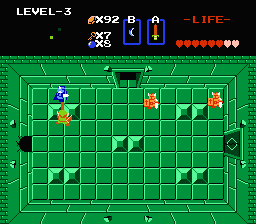 Zelda 1 - Walkthrough of dungeon 3 of quest 1 : Manji (Zelda I Nes mini)