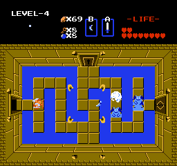 Zelda 1 - Walkthrough of dungeon 4 of quest 1 : Snake (Zelda I Nes mini)