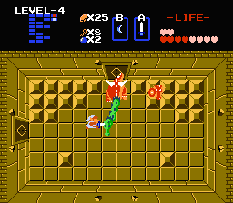 Zelda 1 - Walkthrough of dungeon 4 of quest 1 : Snake (Zelda I Nes mini)