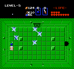 Zelda 1 - Walkthrough of dungeon 5 of quest 1 : Lizard (Zelda I Nes mini)