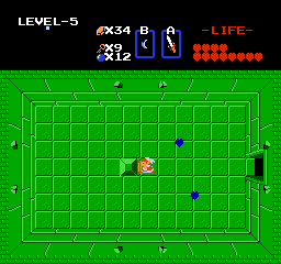 Zelda 1 - Walkthrough of dungeon 5 of quest 1 : Lizard (Zelda I Nes mini)