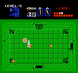 Zelda 1 - Walkthrough of dungeon 5 of quest 1 : Lizard (Zelda I Nes mini)