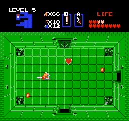 Zelda 1 - Walkthrough of dungeon 5 of quest 1 : Lizard (Zelda I Nes mini)