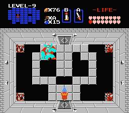 Zelda 1 - Walkthrough of dungeon 9 of quest 1 : Death Mountain (Zelda I Nes mini)