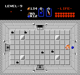 Zelda 1 - Walkthrough of dungeon 9 of quest 1 : Death Mountain (Zelda I Nes mini)