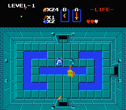 Zelda 1 - Walkthrough of dungeon 1 of quest 2 : The E (Zelda I Nes mini)