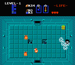 Zelda 1 - Walkthrough of dungeon 1 of quest 2 : The E (Zelda I Nes mini)