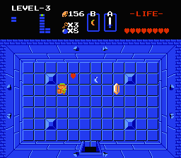 Zelda 1 - Walkthrough of dungeon 3 of quest 2 : The L (Zelda I Nes mini)