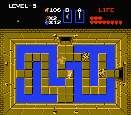 Zelda 1 - Walkthrough of dungeon 5 of quest 2 : The Z (Zelda I Nes mini)
