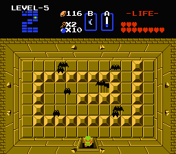 Zelda 1 - Walkthrough of dungeon 5 of quest 2 : The Z (Zelda I Nes mini)
