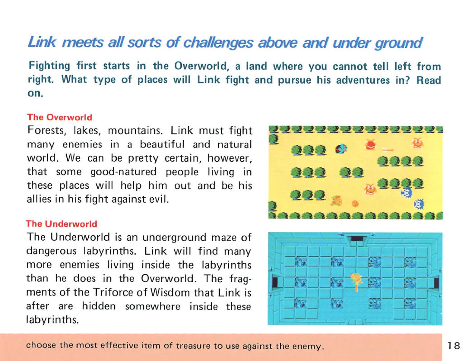 Zelda 1 (the legend of zelda) : Manual of nes version