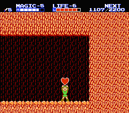 Zelda 2 - The adventure of Link sur Nes (mini) et GBA (nes classic) : les rceptacles de coeur et de magie